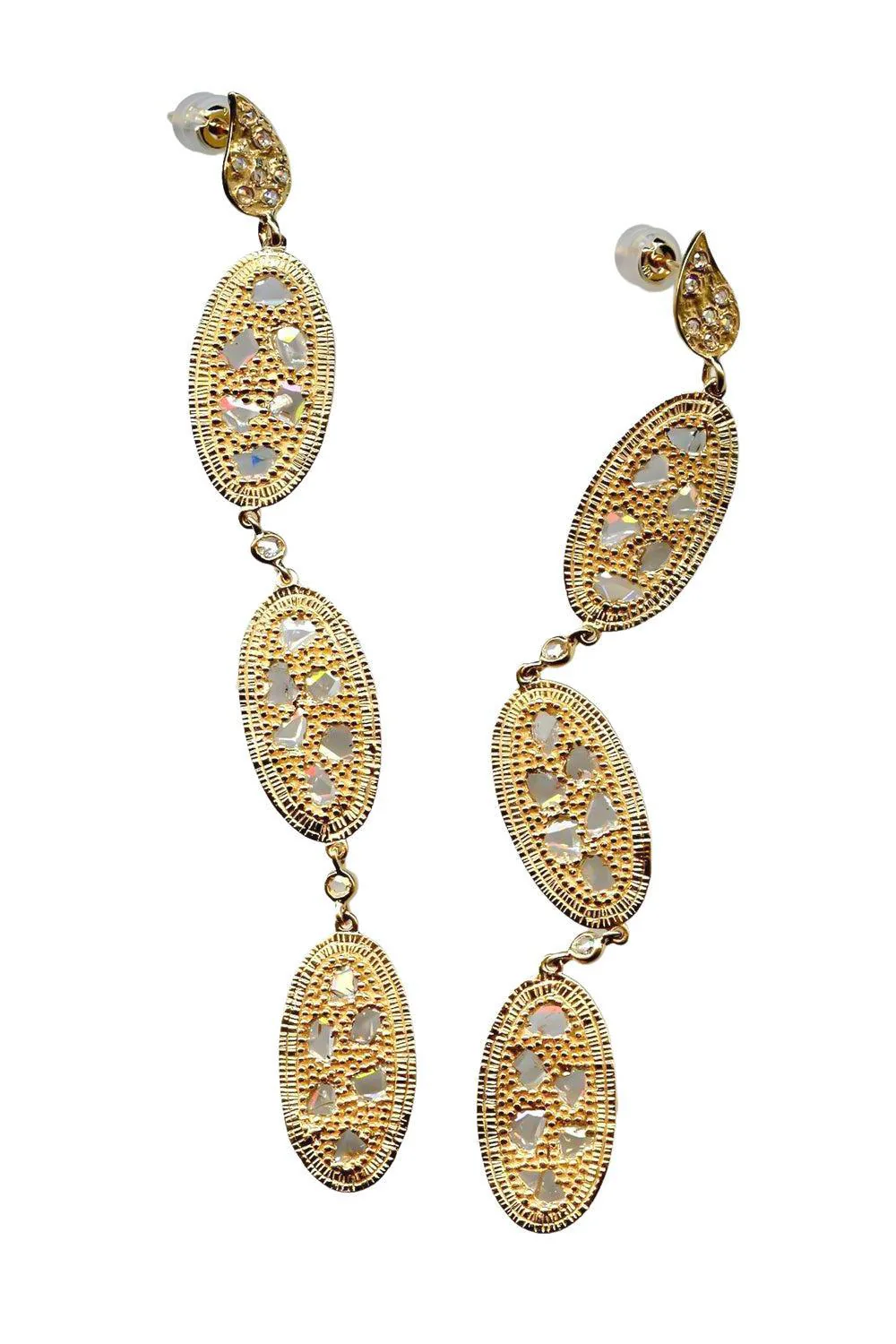 Diamond Eternity Triple Earrings