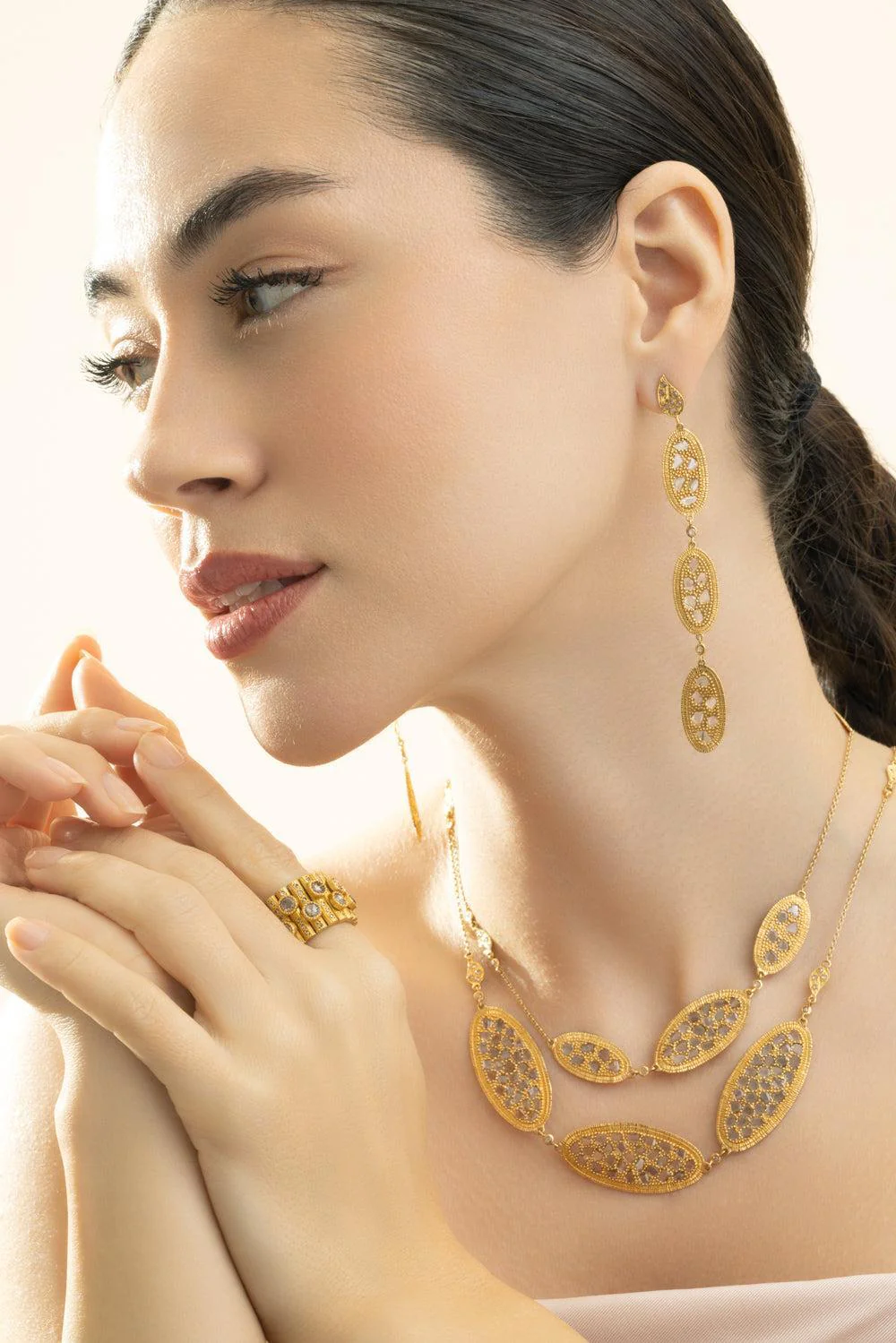 Diamond Eternity Triple Earrings - Image 2