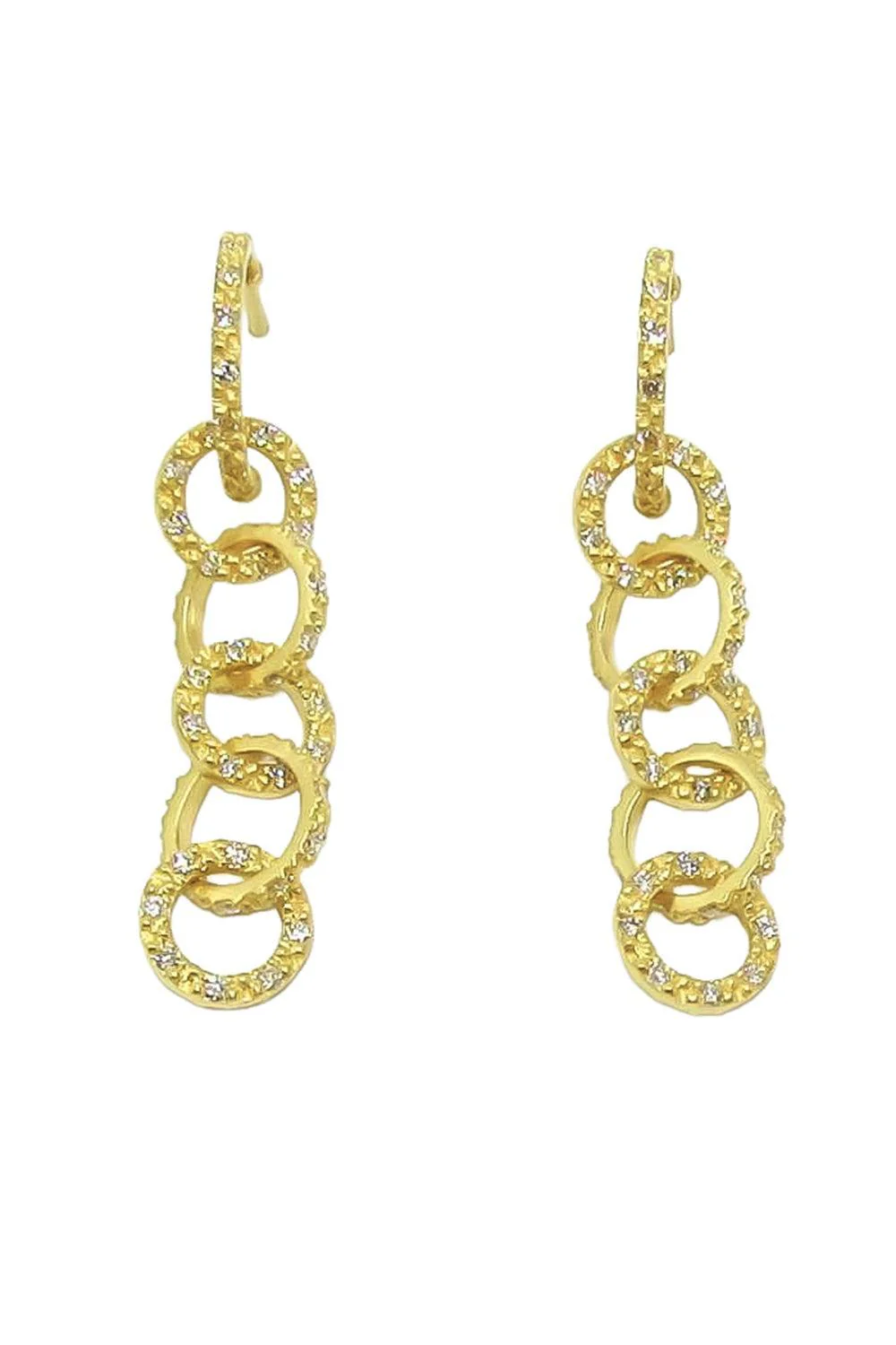 Diamond Link Design Earrings