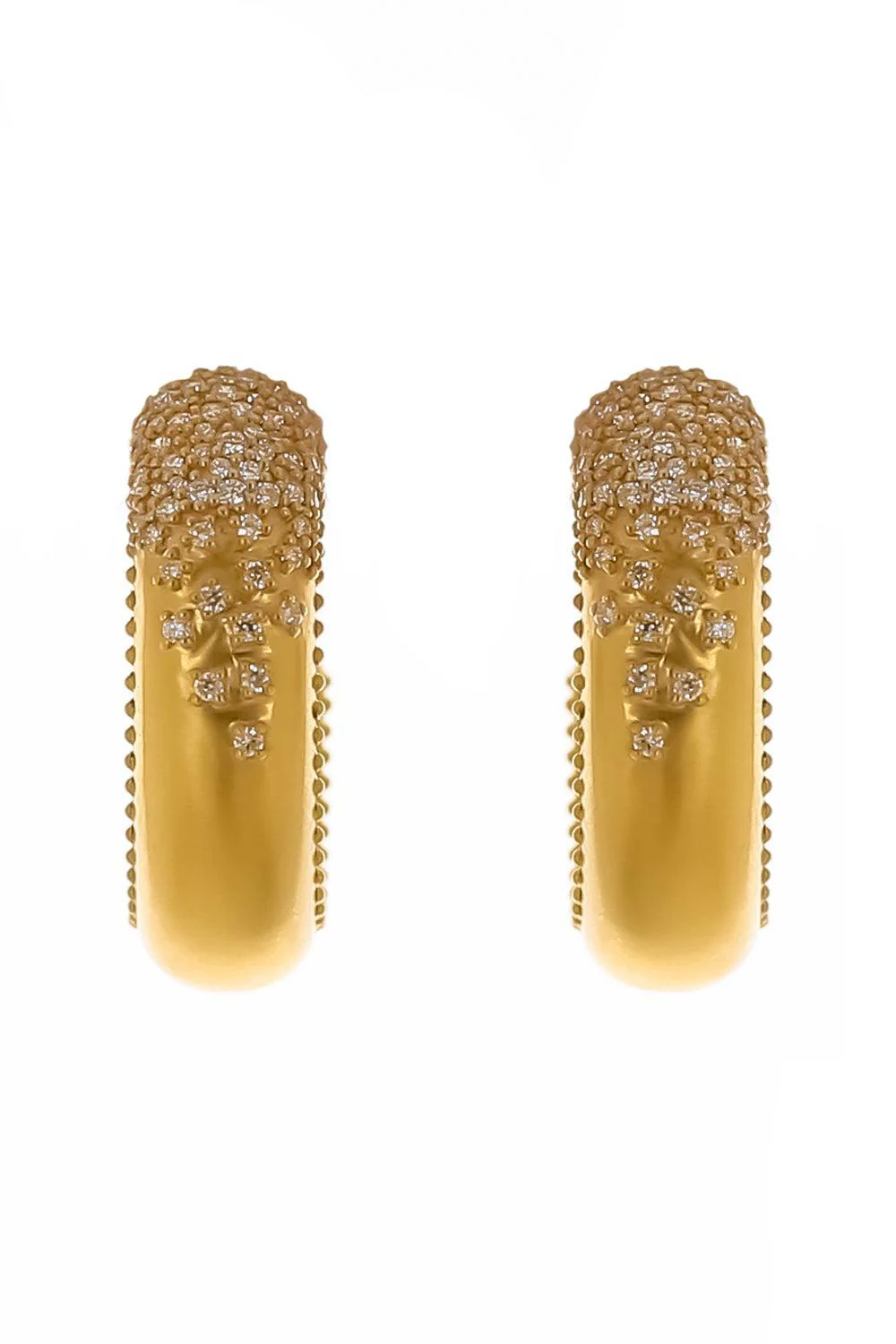 Diamond Scattered Hoop Earrings