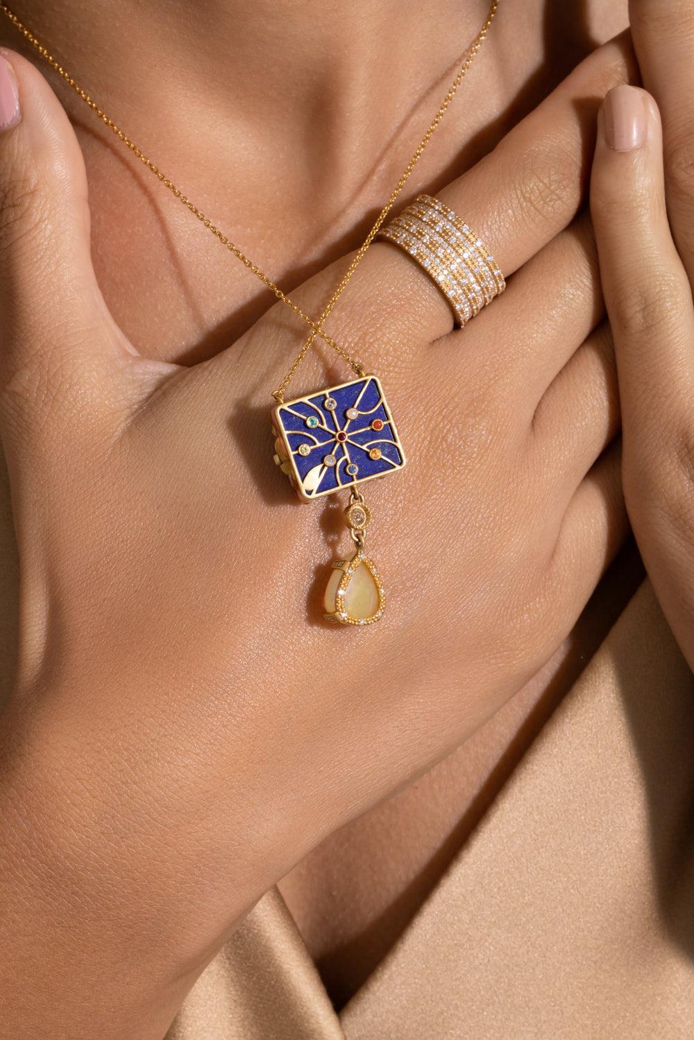 Lapis Locket Necklace - Image 3