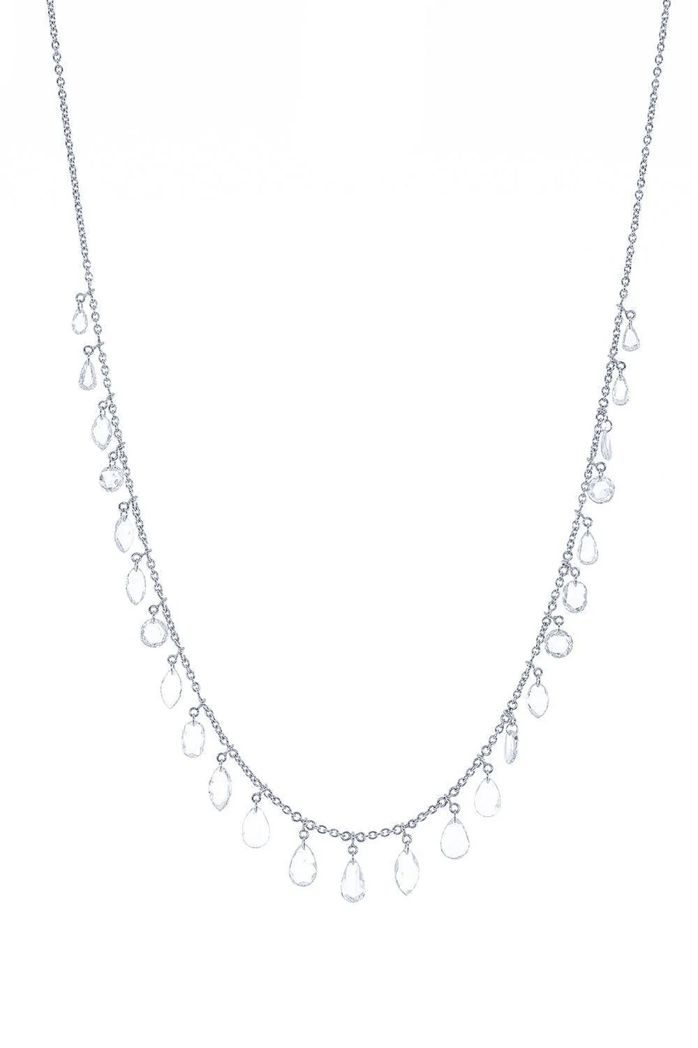 Mixed Shape Diamond Trinity Necklace