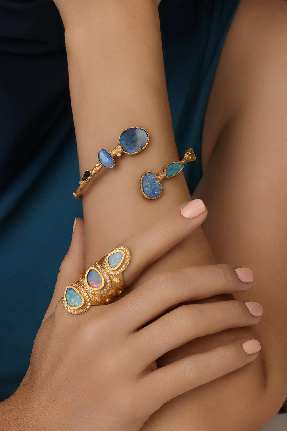 Opal Diamond Bypass Affinity Bracelet - Image 3
