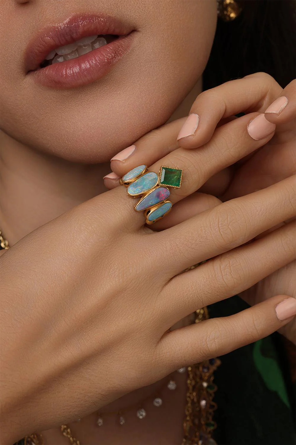 Opal Emerald Affinity Ring - Image 2