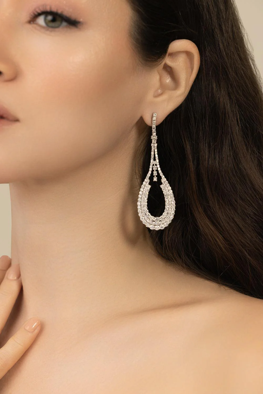 Oversized Teardrop Earrings - Image 2