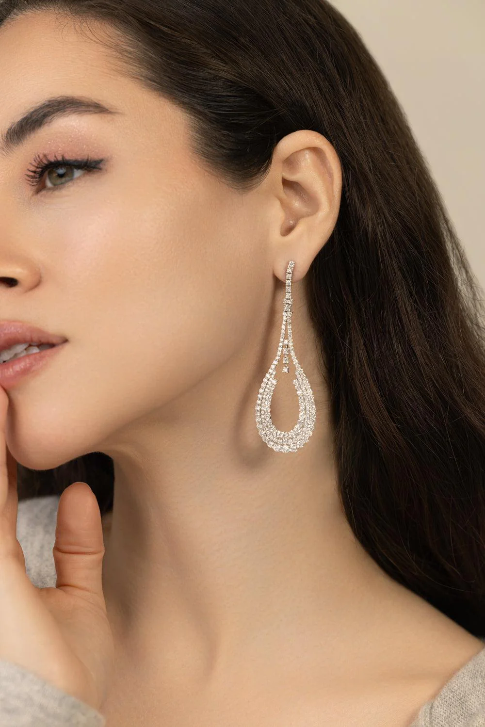 Oversized Teardrop Earrings - Image 3