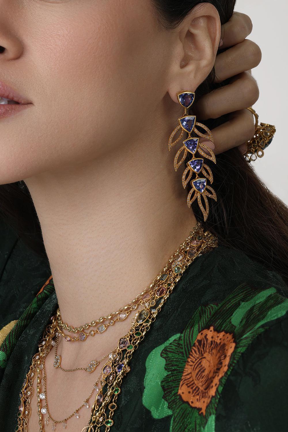 Tanzanite Diamond Affinity Earrings - Image 3
