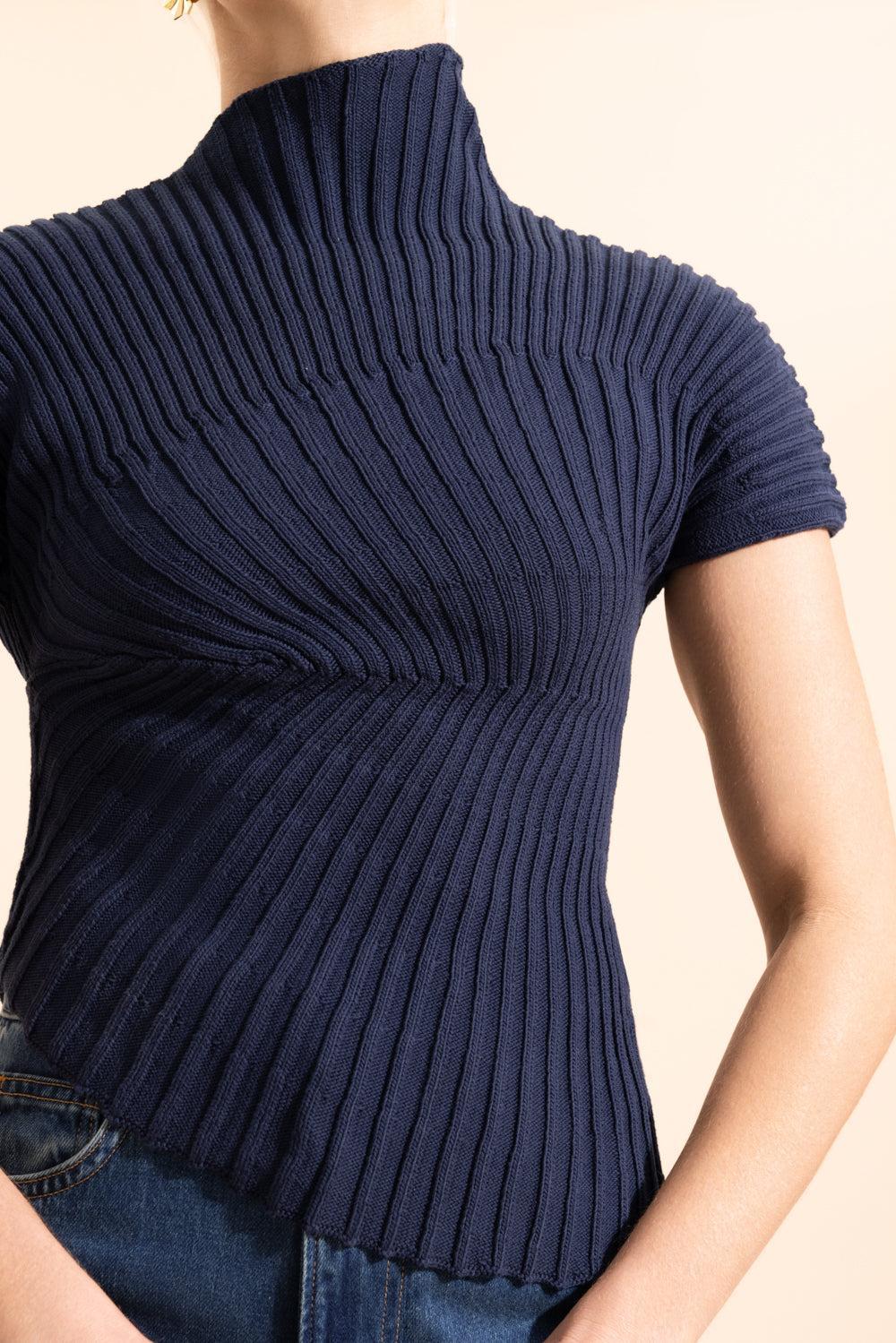 Annemie Top - Navy - Image 3