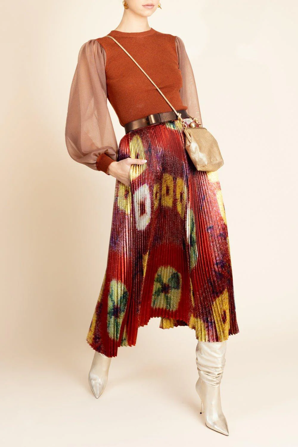 Maris Mini Crossbody - Brushed Brass - Image 3