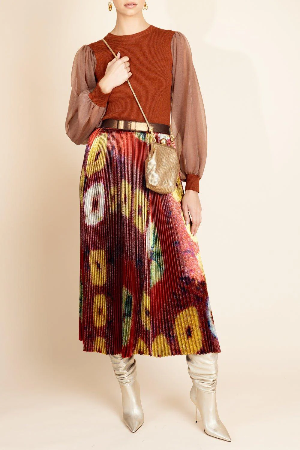 Maris Mini Crossbody - Brushed Brass - Image 5