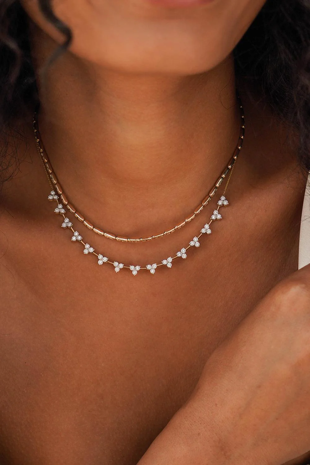 Ava Bea Interval Trio Tennis Necklace - Image 2