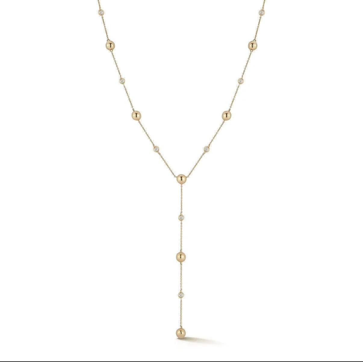 Diamond Poppy Rae Pebble Lariat Necklace