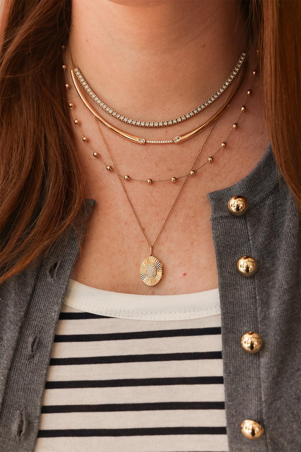 Diamond Taylor Elaine Bar Collar Necklace - Image 3