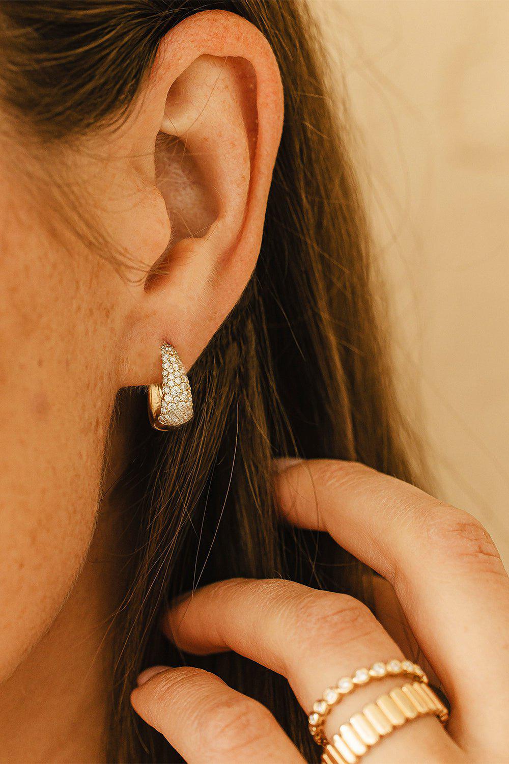DRD Large Tapered Hoop Earrings - Image 2