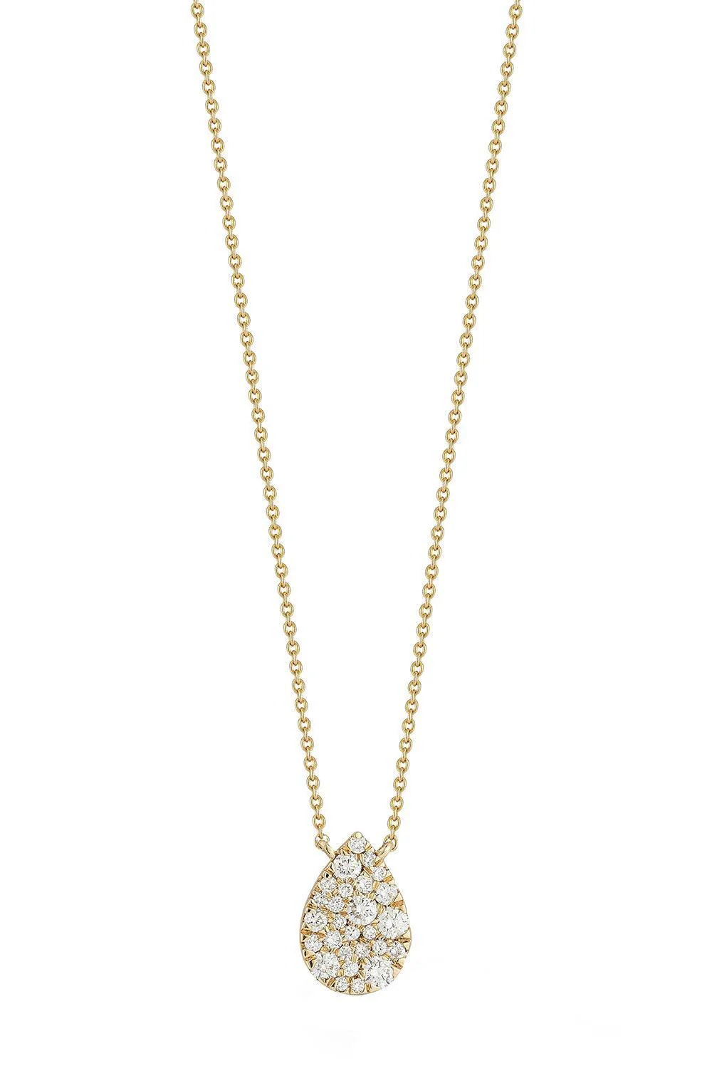 Large Samantha Lynn Diamond Teardrop Necklace