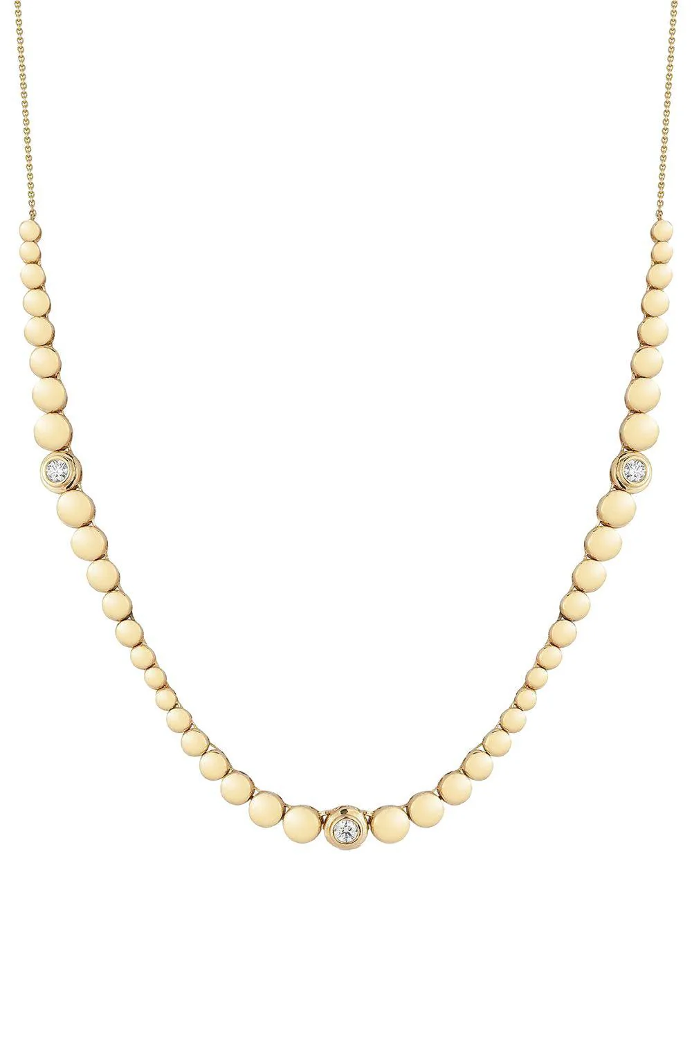 Poppy Rae Graduating Pebble Disc Station Necklace