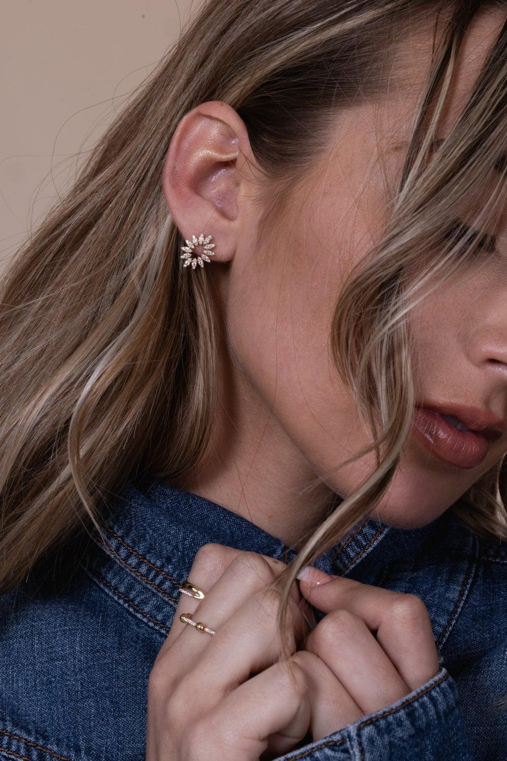 Sophia Ryan Flower Stud Earrings - Image 3