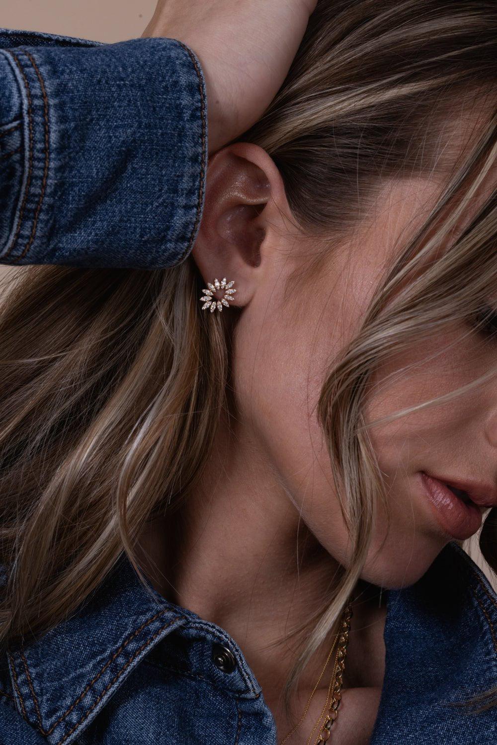 Sophia Ryan Flower Stud Earrings - Image 4