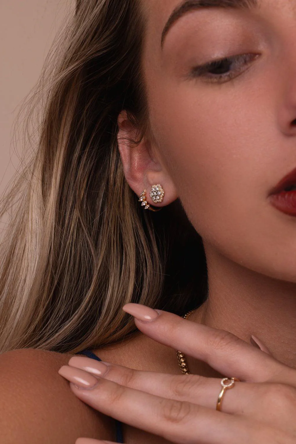 Sophia Ryan Marquise Hoop Earrings - Image 4