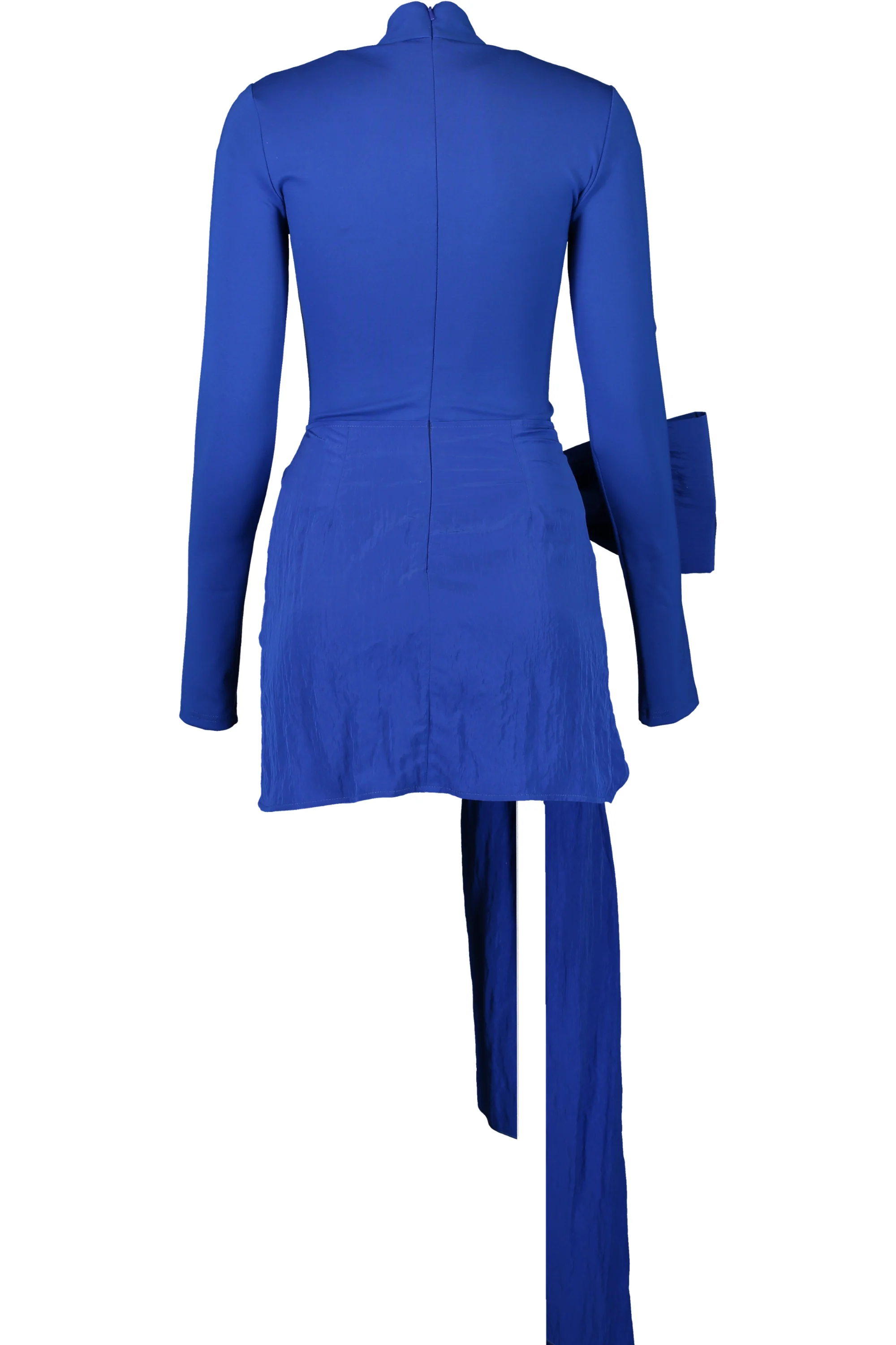 Long Sleeve Bow Detail Mini Dress - Image 5