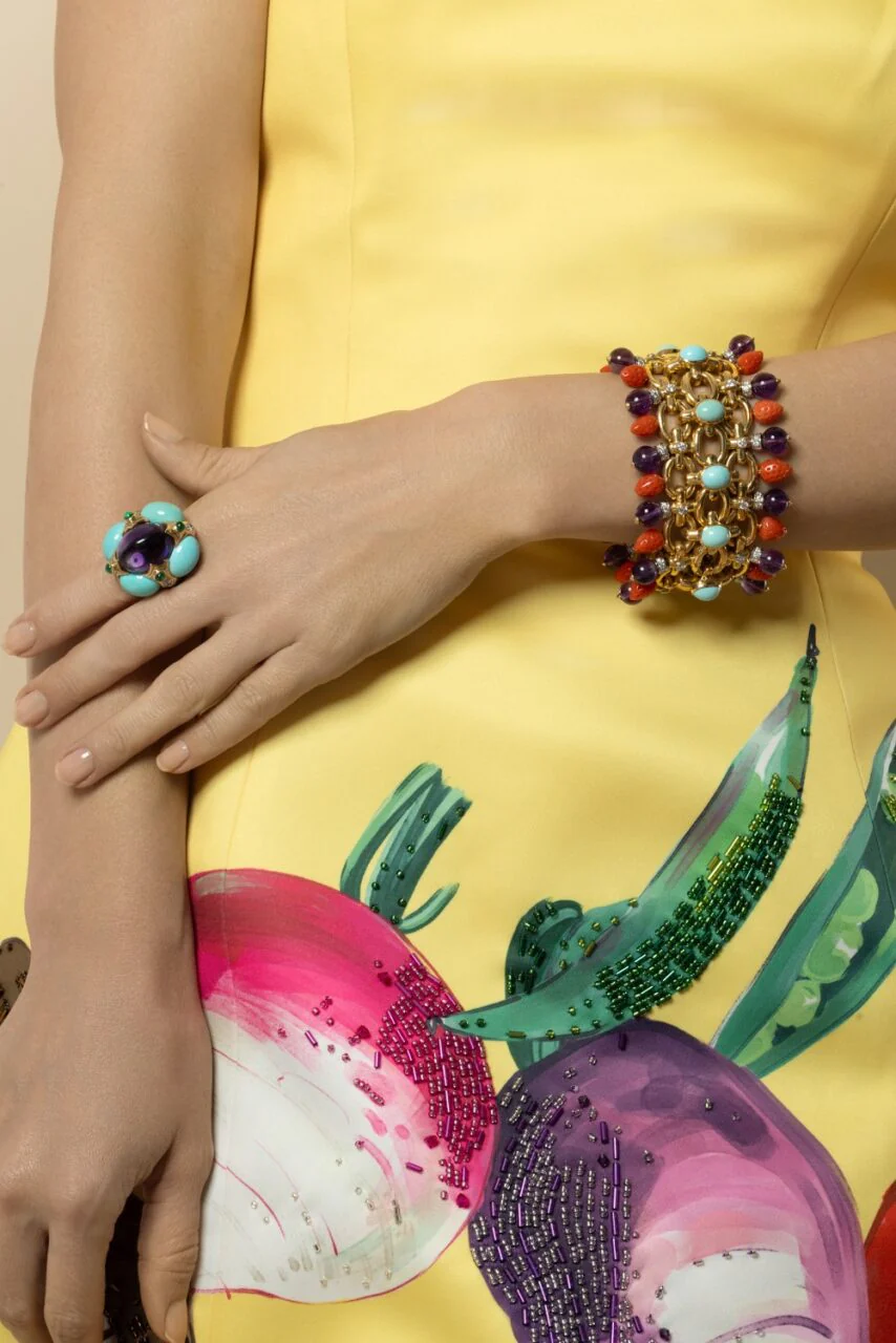 Amethyst Coral Couture Brocade Braclet - Image 3