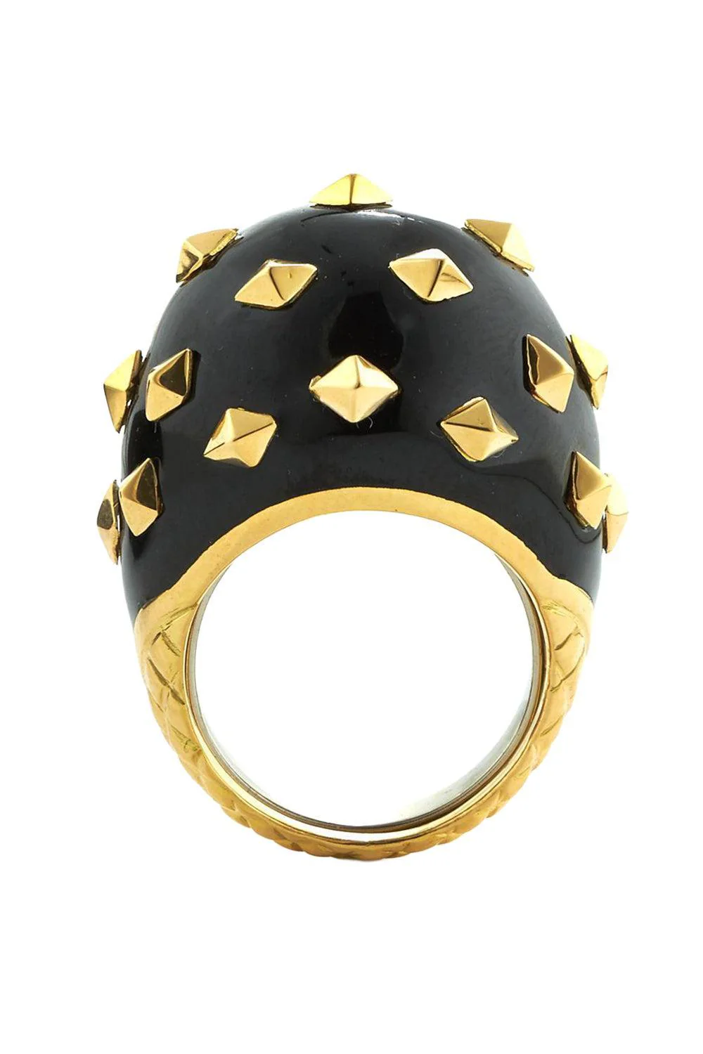 Black Jackie Stud Ring