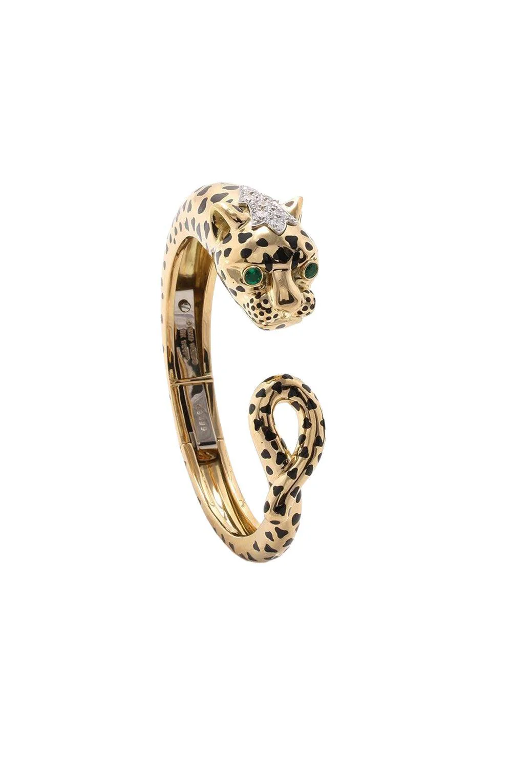Black Leopard Loop Tail Cuff Bracelet