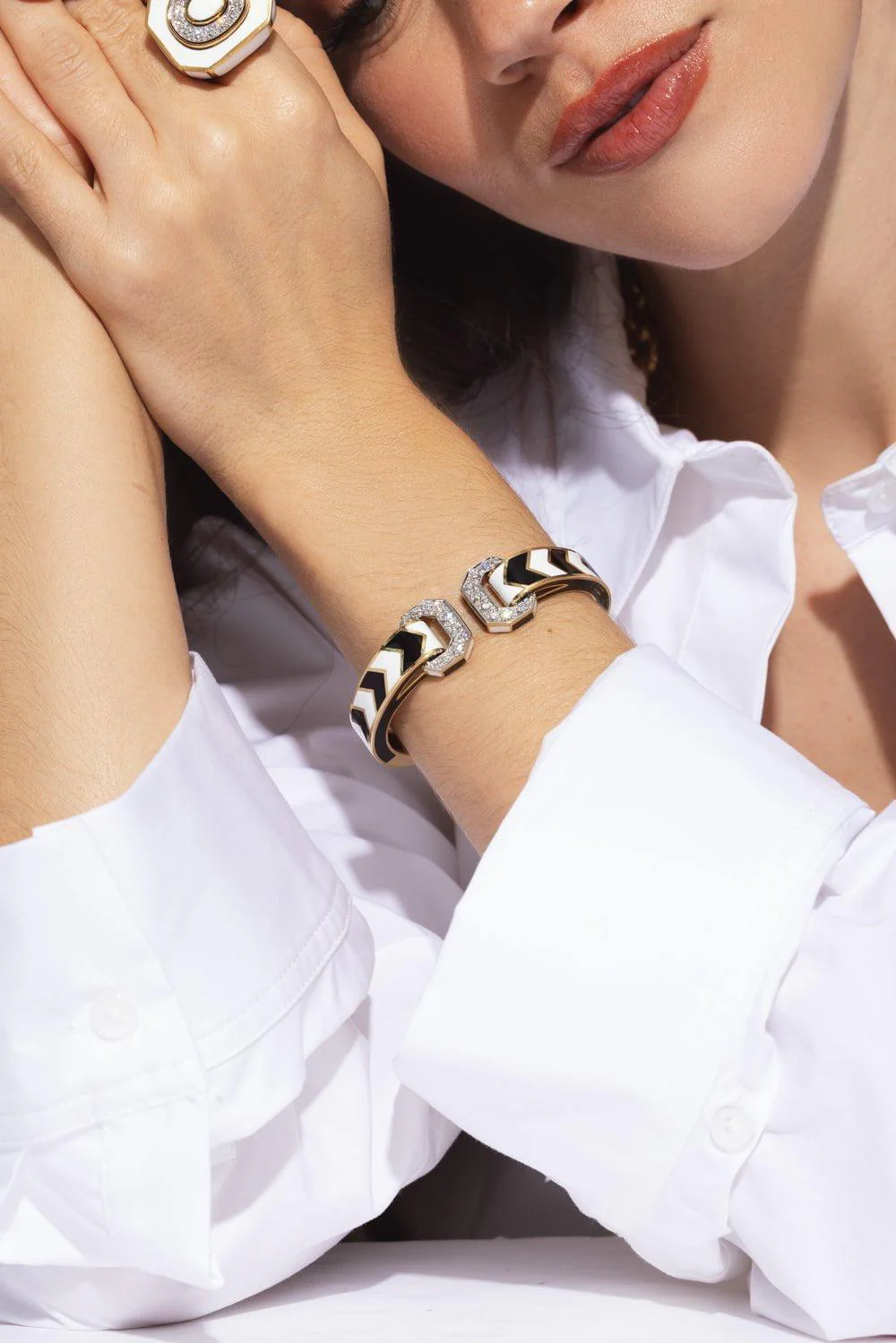 Chevron Double Buckle Bracelet - Image 2