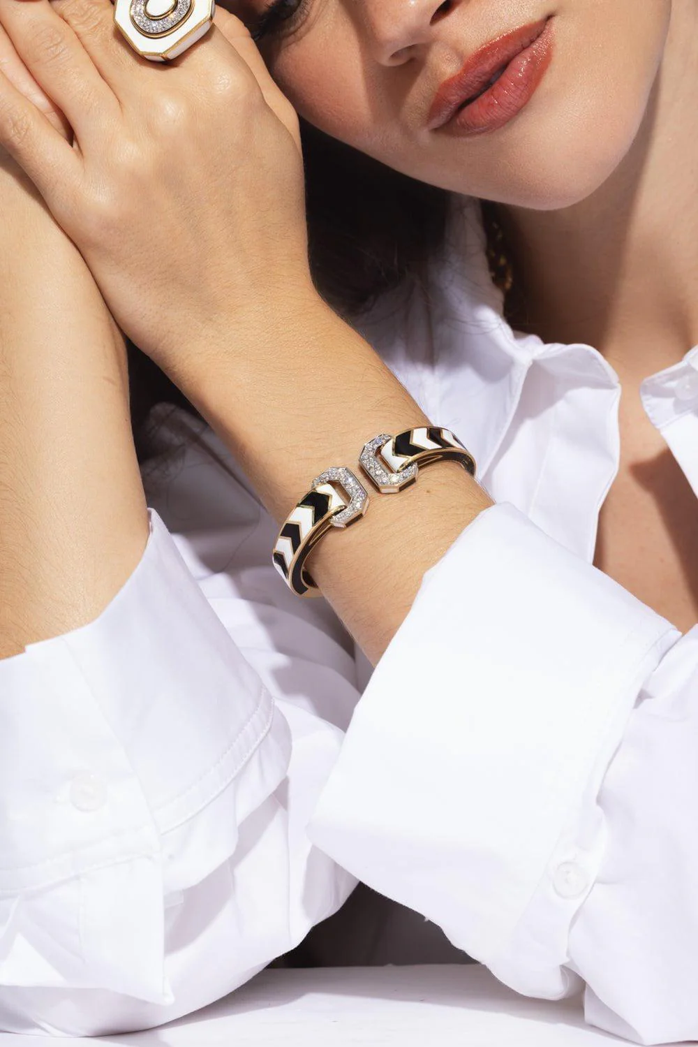 Chevron Double Buckle Bracelet - Image 3