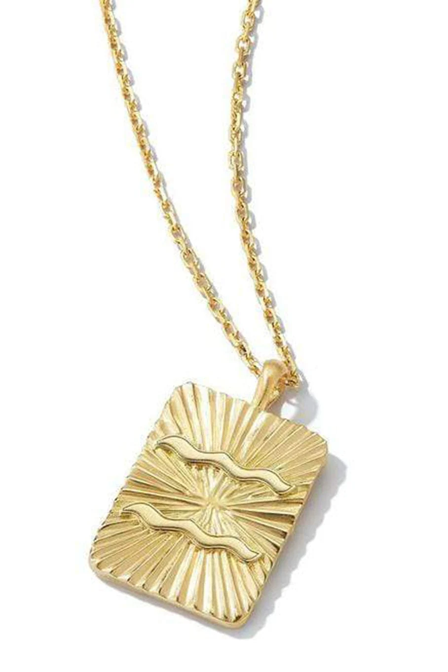 Diamond Aquarius Pendant Necklace - Image 4