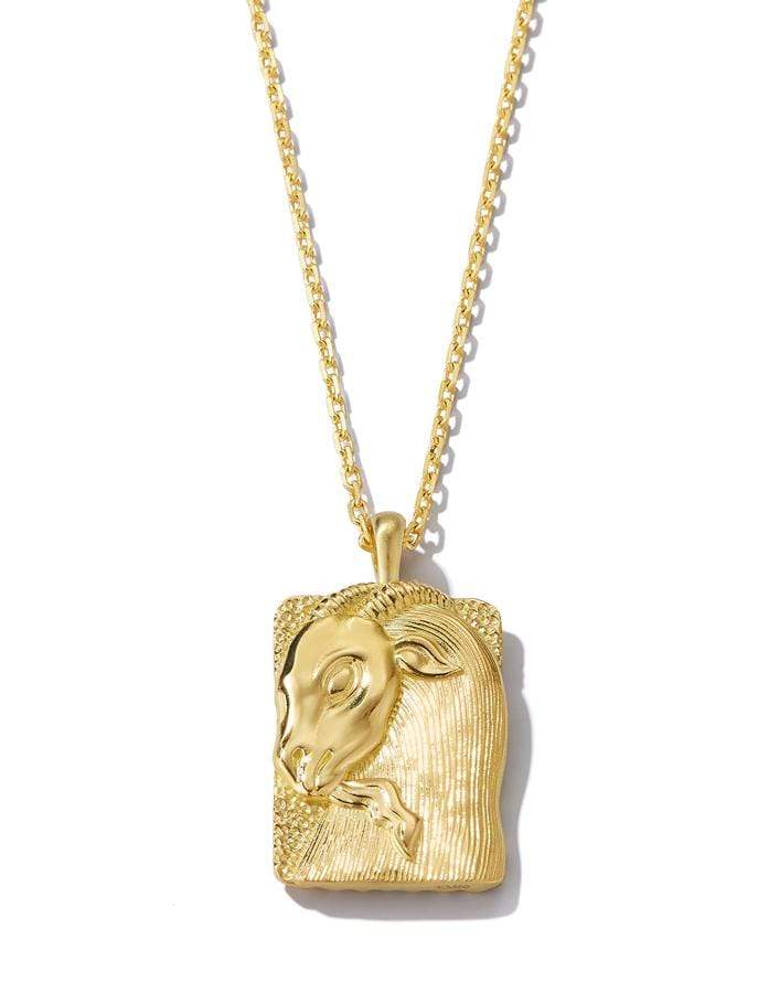 Diamond Capricorn Zodiac Pendant Necklace