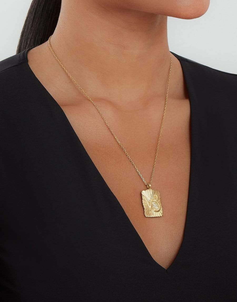 Diamond Capricorn Zodiac Pendant Necklace - Image 2