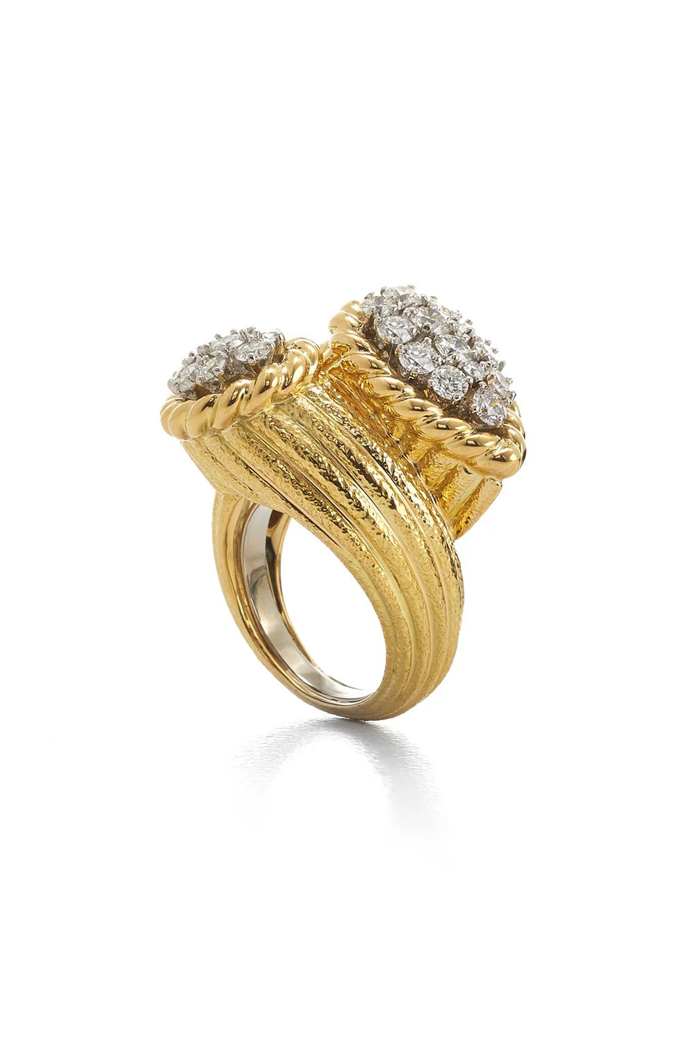 Diamond Cluster Lasso Crossover Ring