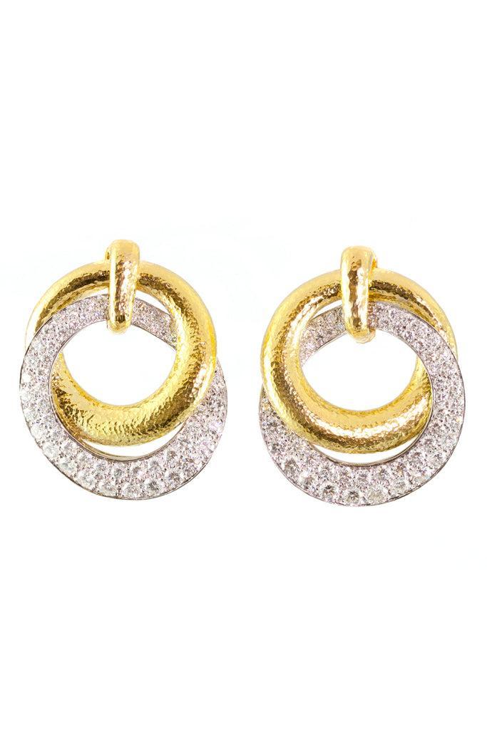 Diamond Double Hoop Earrings