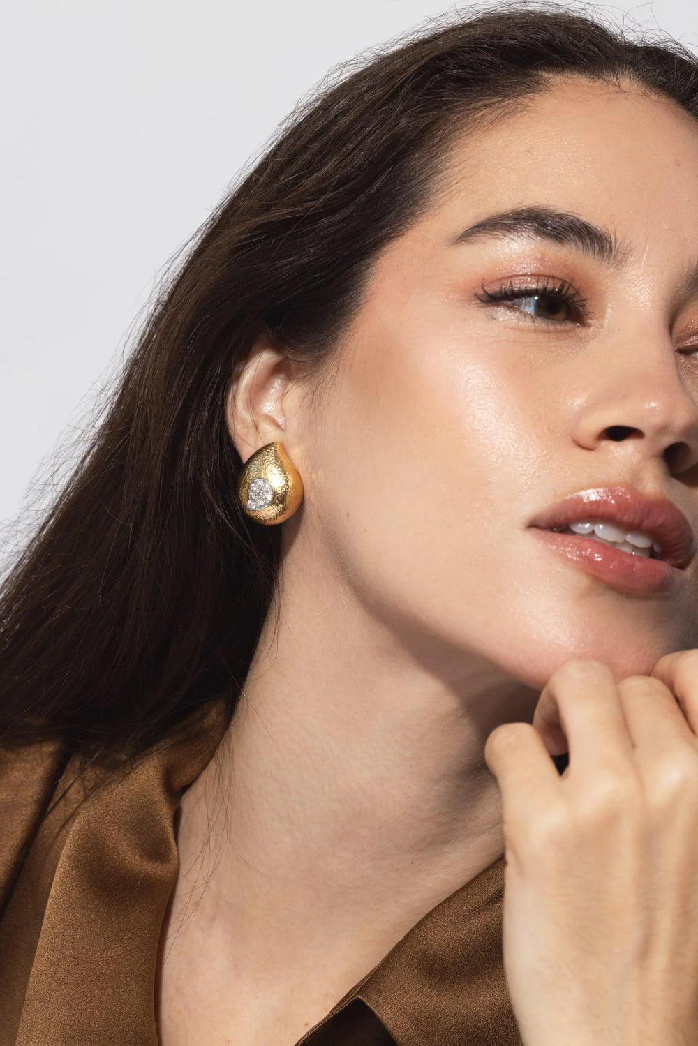 Diamond Paisley Raindrop Earrings - Image 3