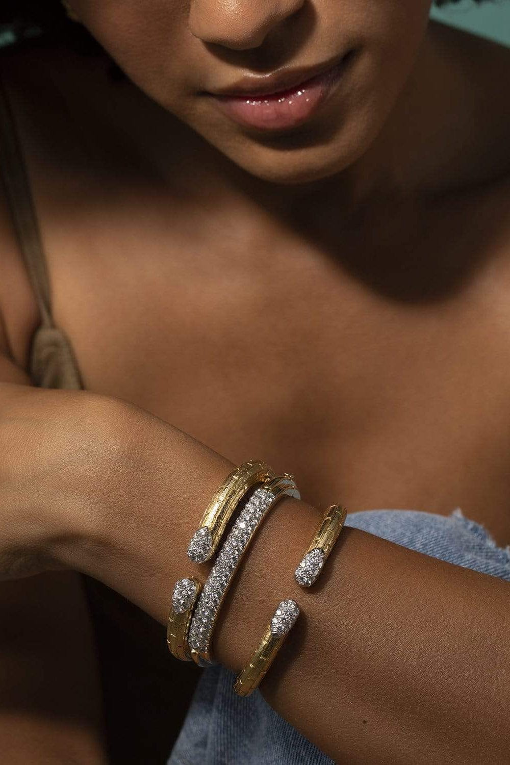Diamond Pave Bangle Bracelet - Image 2