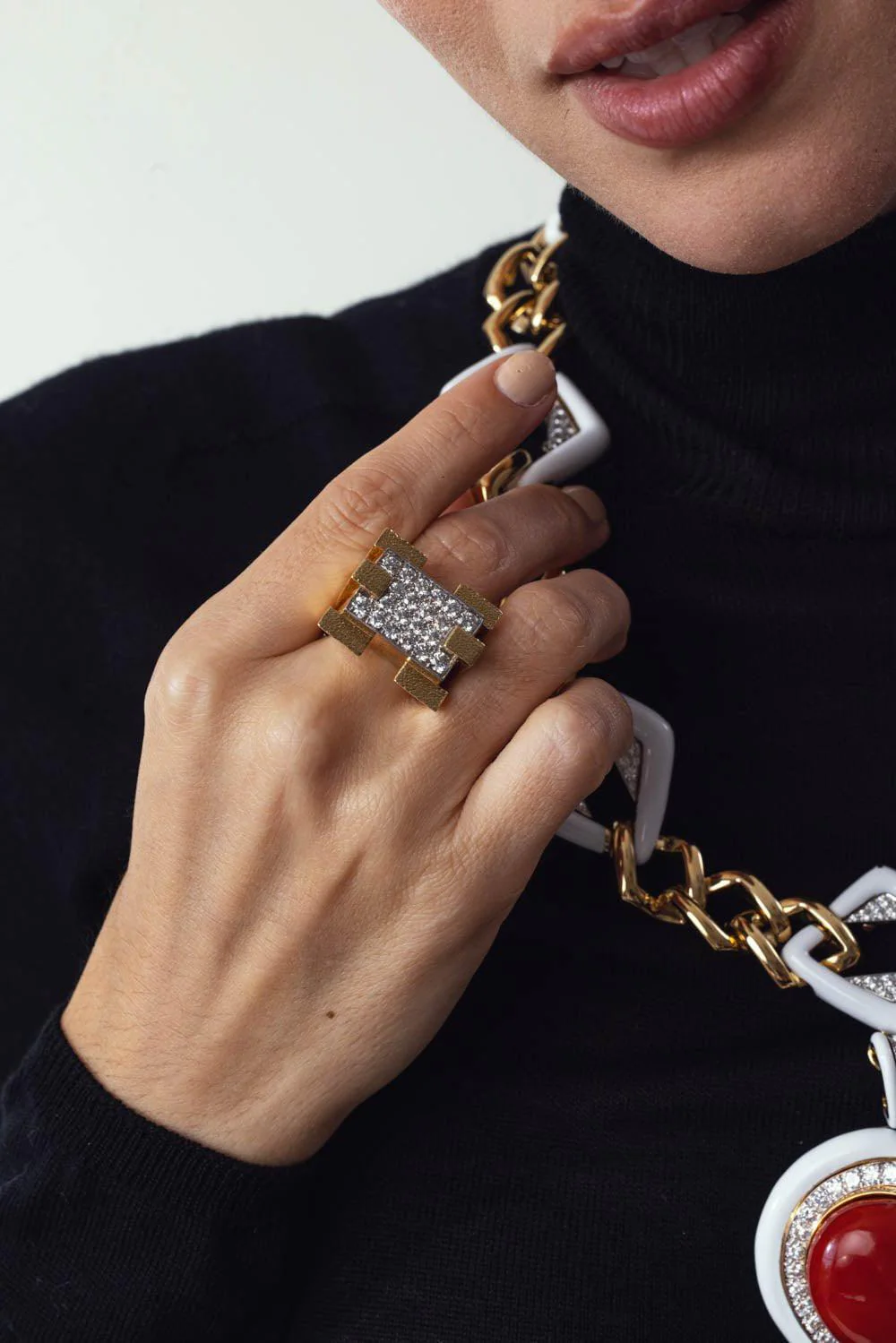 Diamond Scaffold Ring - Image 2