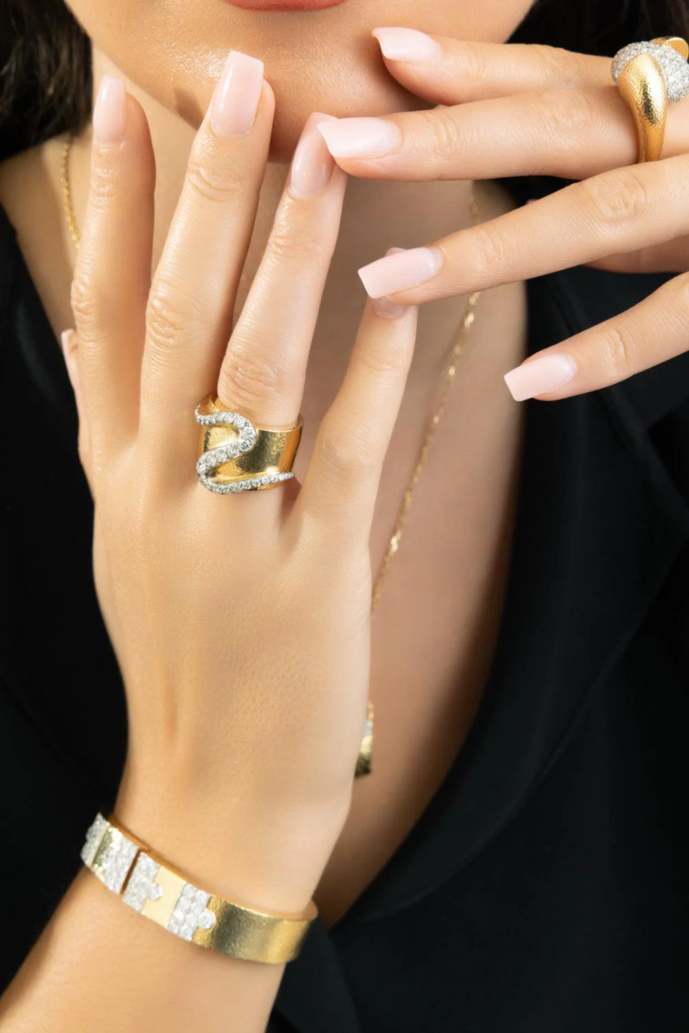 Diamond Squiggle Ring - Image 2