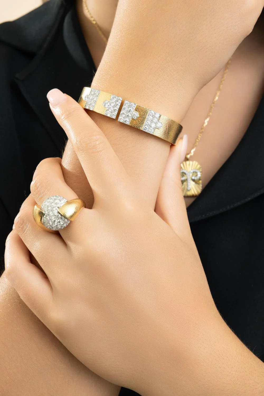 Diamond Squiggle Ring - Image 4