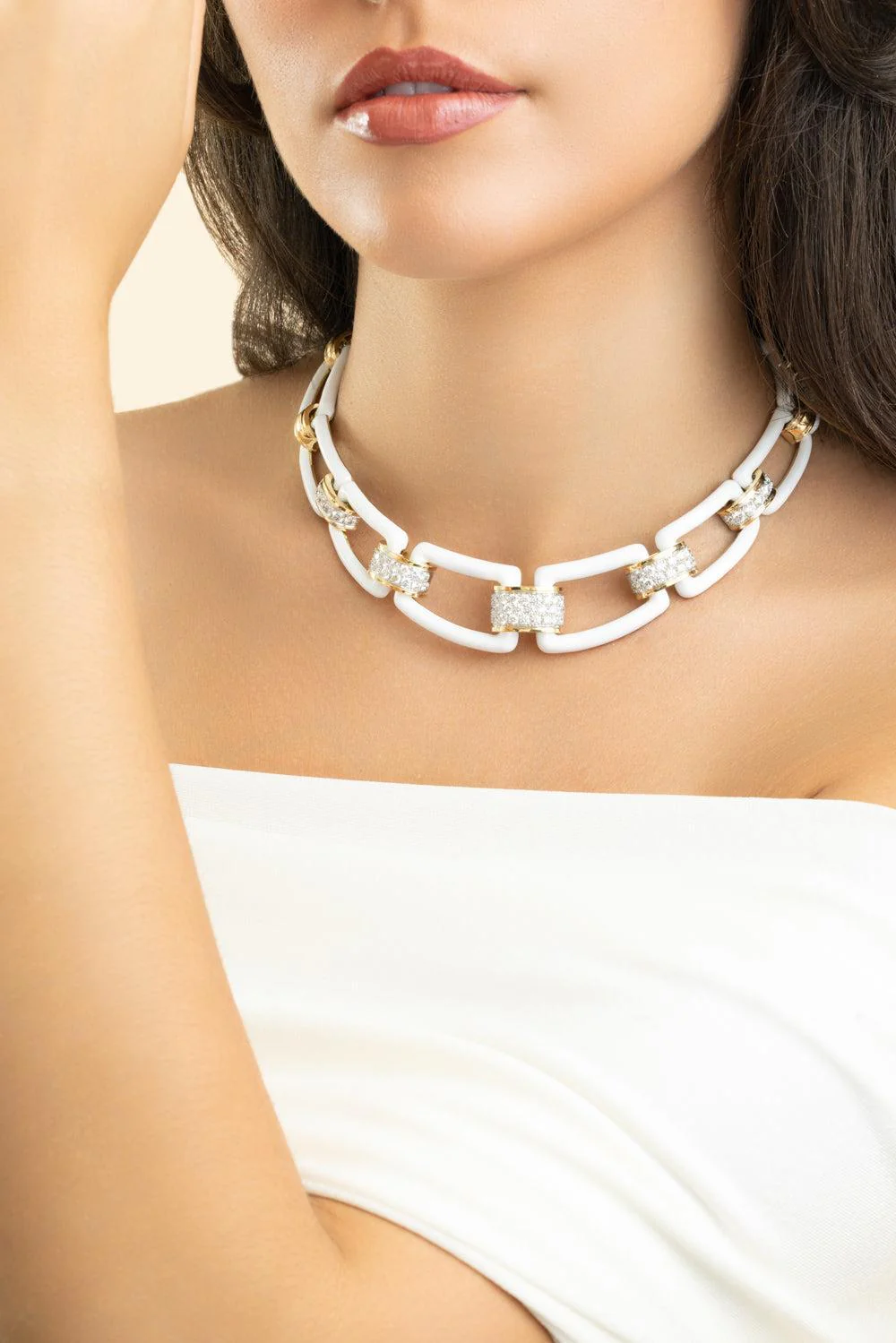 Diamond White City Collar Necklace - Image 2