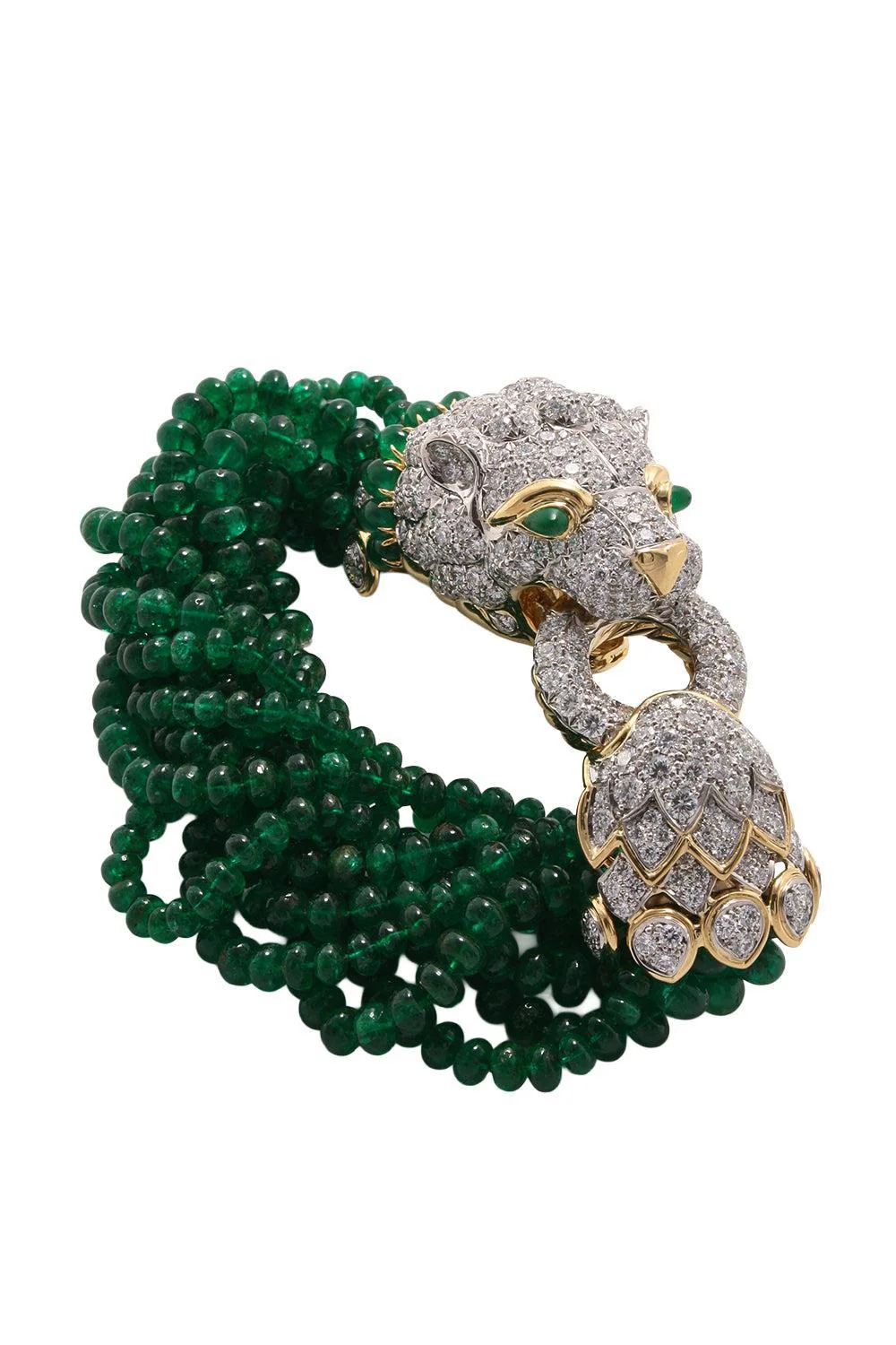 Emerald Diamond Elizabeth Taylor Lion Bracelet