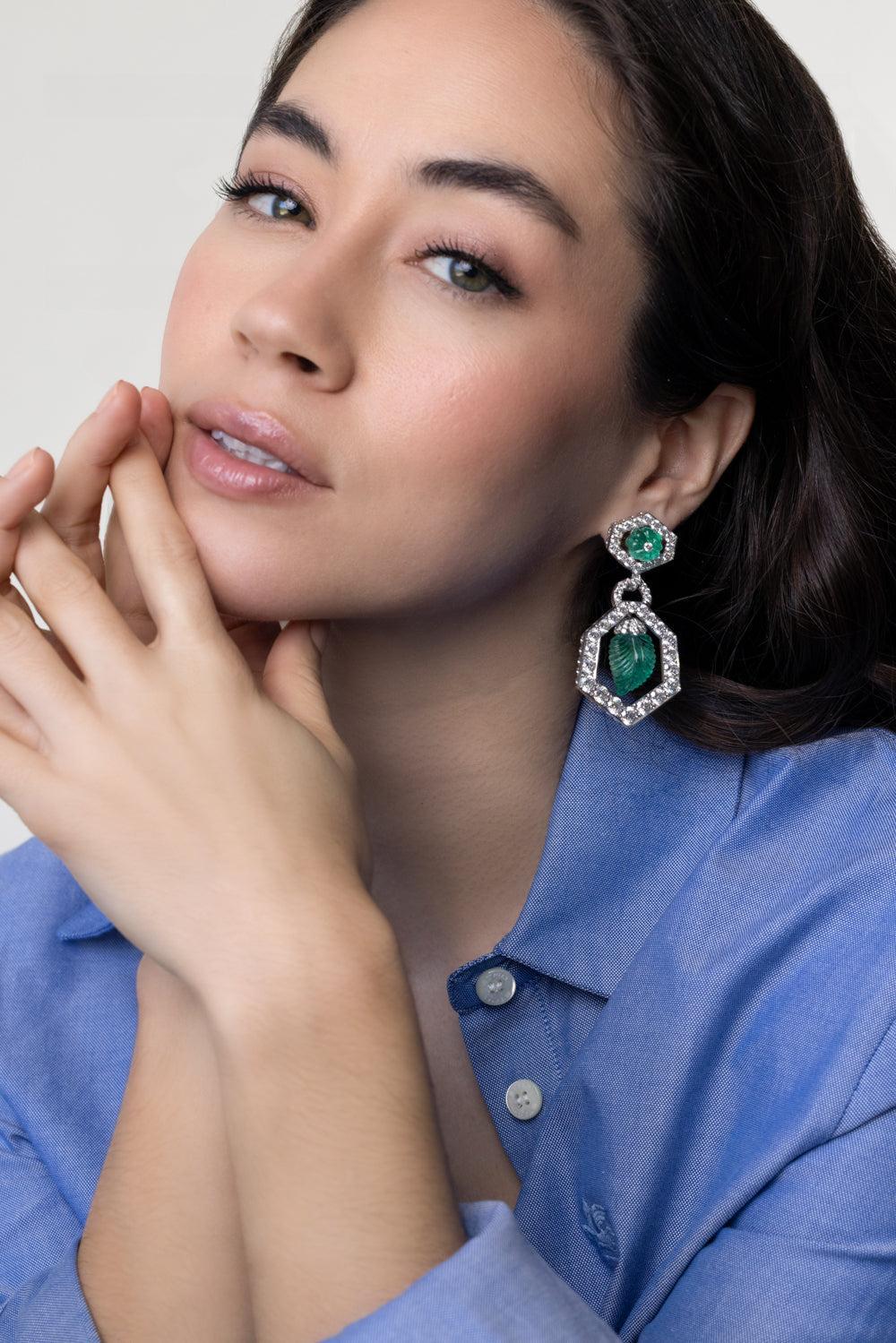 Emerald Pas De Deux Earrings - Image 4