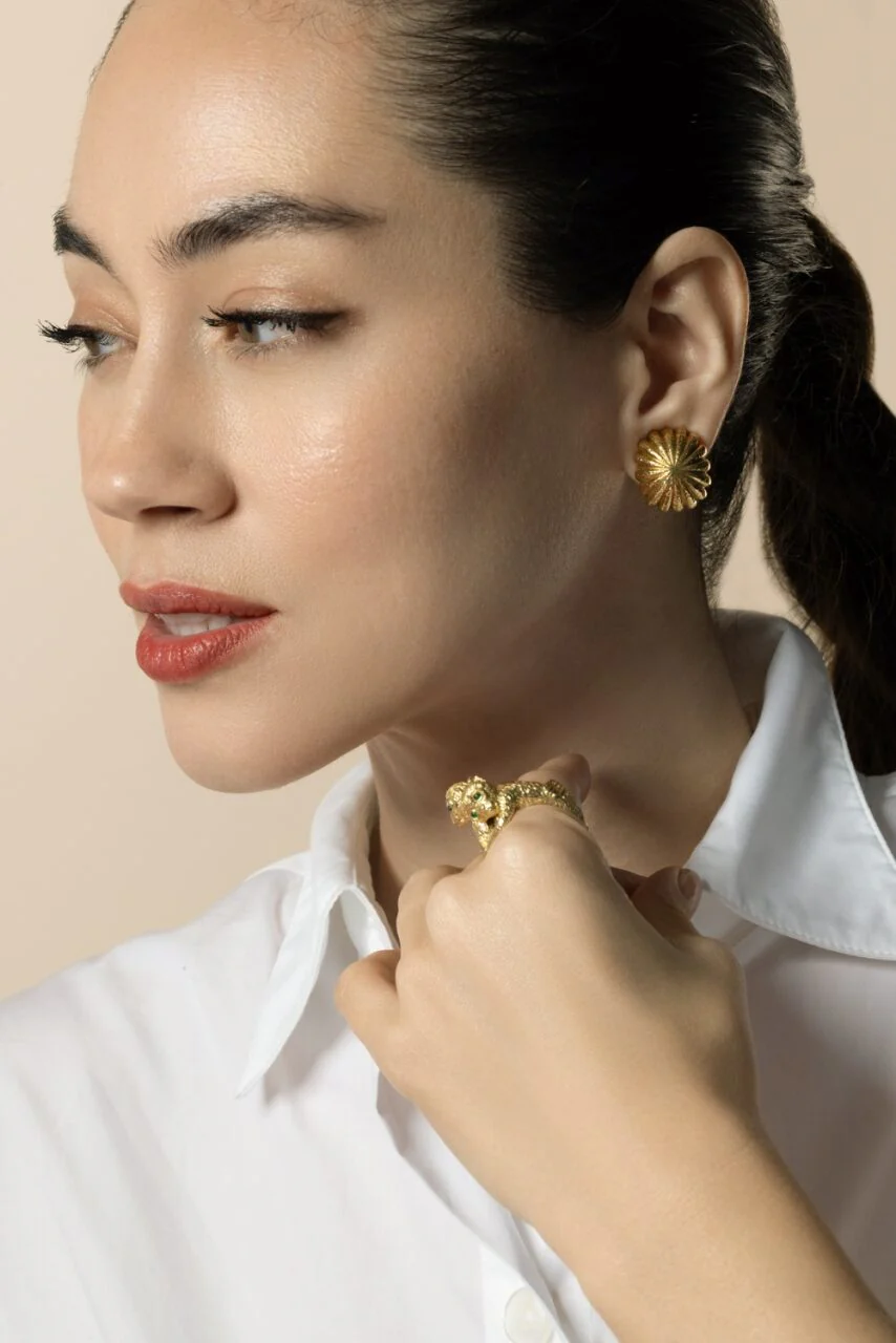 Fluted Dome Earrings - Image 4