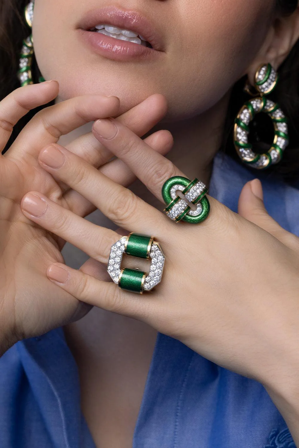 Green Octogonal Buckle Ring - Image 2