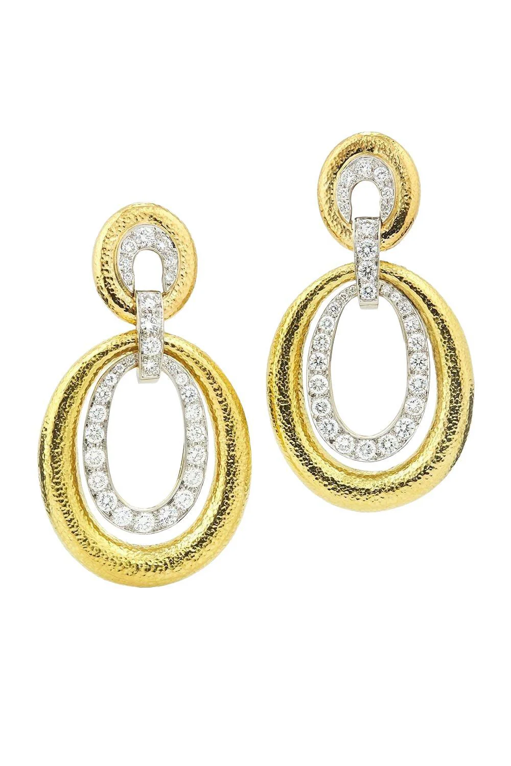 Hammered Double Oval Madison Earrings