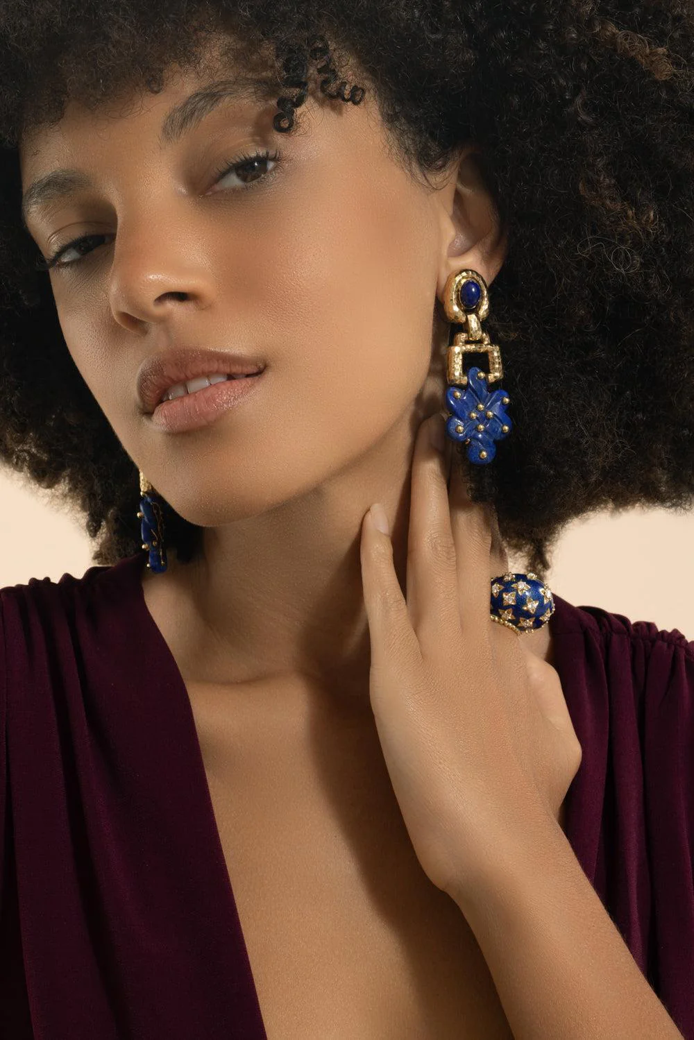 Lapis Lazuli Endless Knot Earrings - Image 4