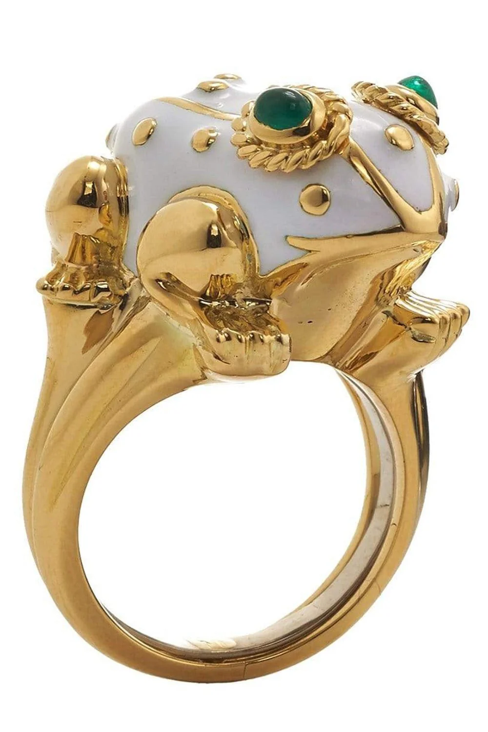 Large White Frog Ring