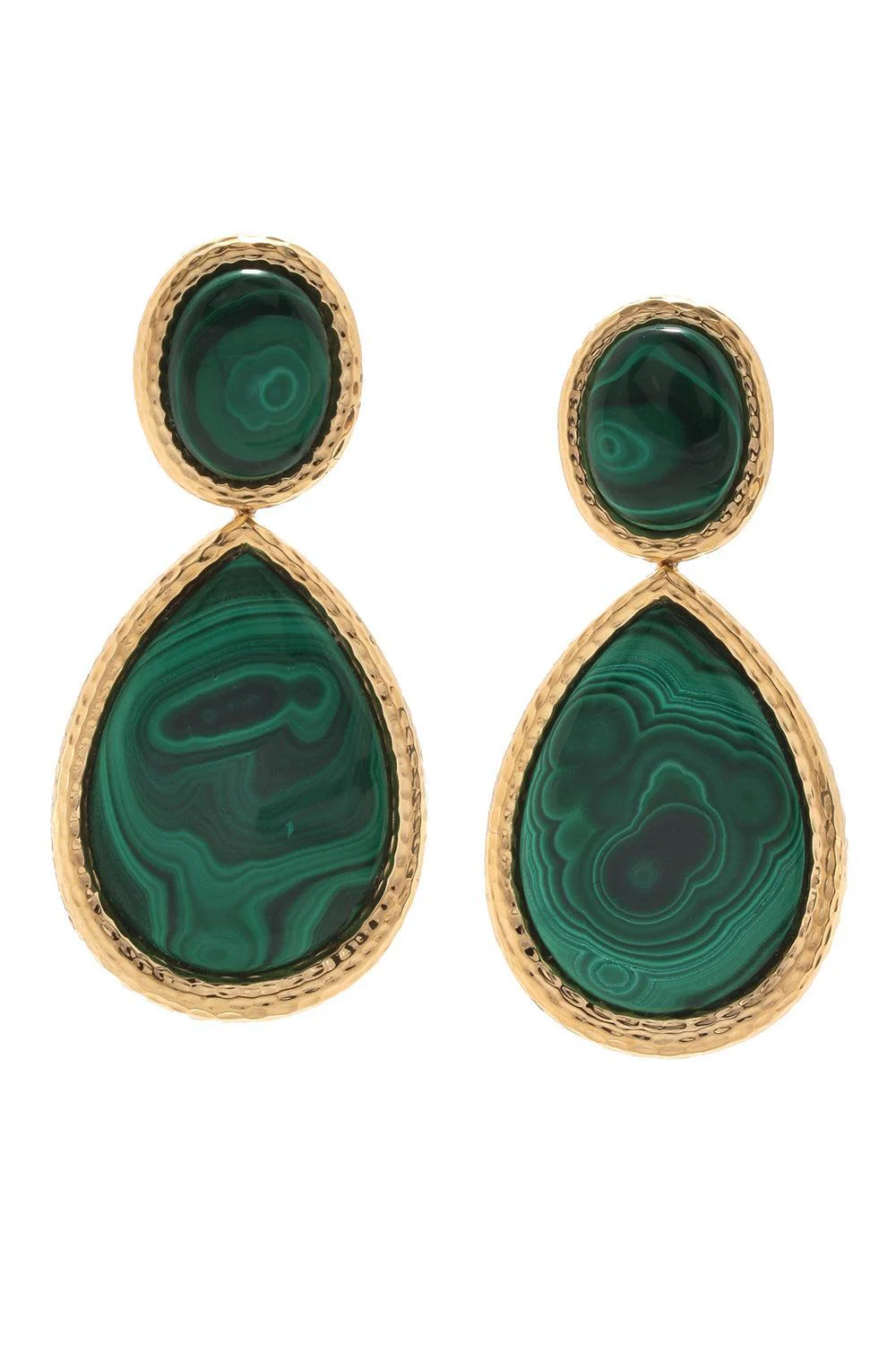 Malachite Mega Drop Earrings