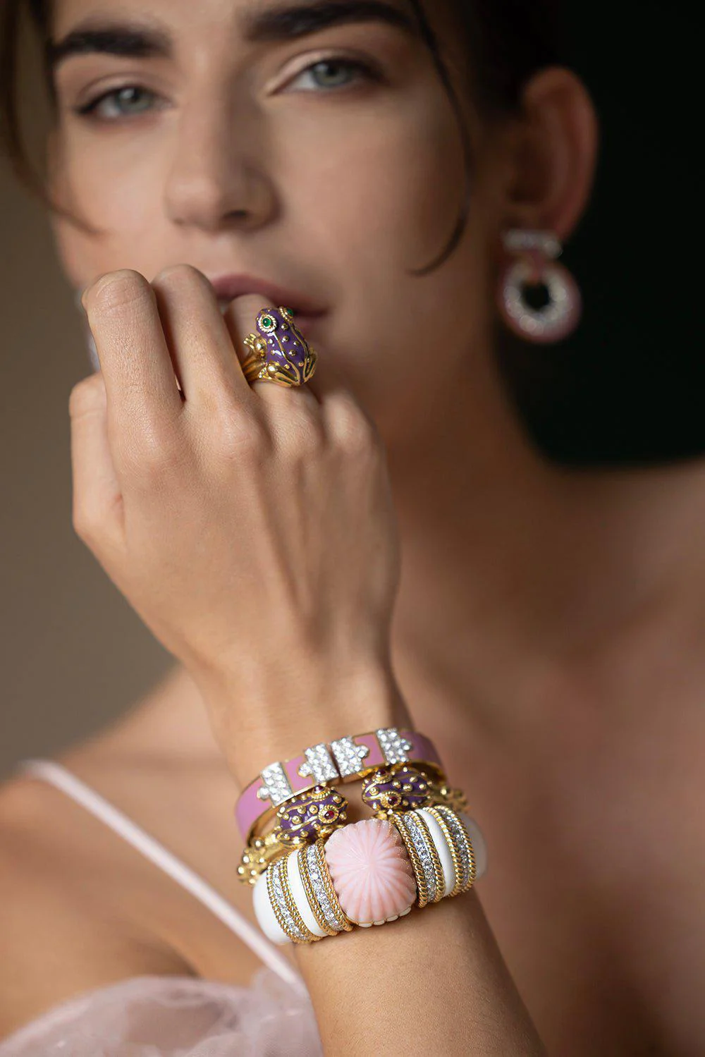 Pink Enamel Lane Bracelet - Image 3