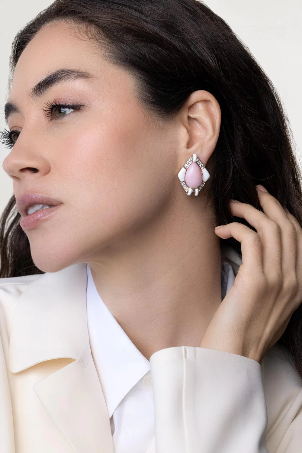 Pink Opal Kite Earrings - Image 4